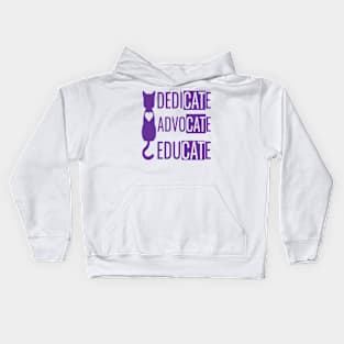 dedicate advocate educate Kids Hoodie